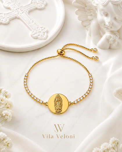 Bracelet - Guadalupe, 18k Gold Plated, Adjustable
