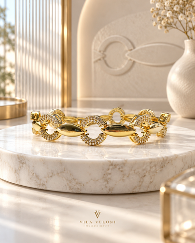 Lunaria Link – Bracelet – Brass with 18K Gold Plating