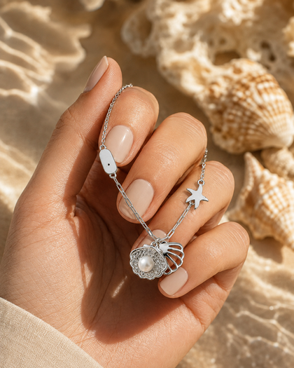 Pearl of the Sea Necklace - 925 Sterling Silver