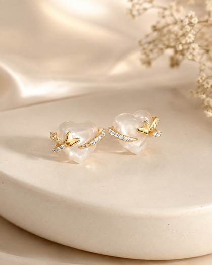 Liora Bloom - Sterling Silver 925 Floral Earrings with 18K Gold Plating