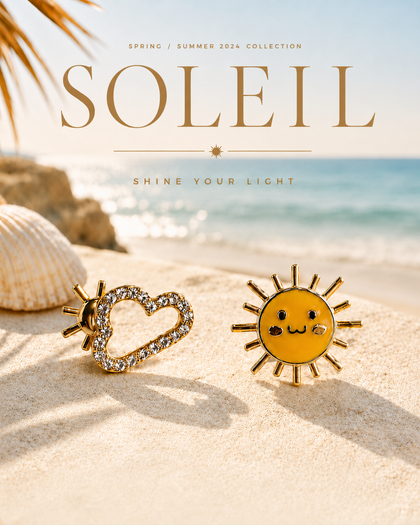 Solara Love Earrings - Brass with 18K Gold Plating