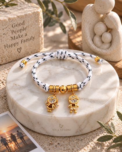 My World – Brass Bracelet with 18K Gold Plating