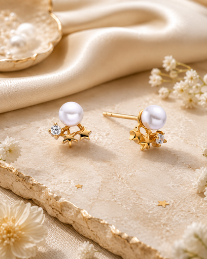 Stellar Pearl – Earrings – 925 Sterling Silver