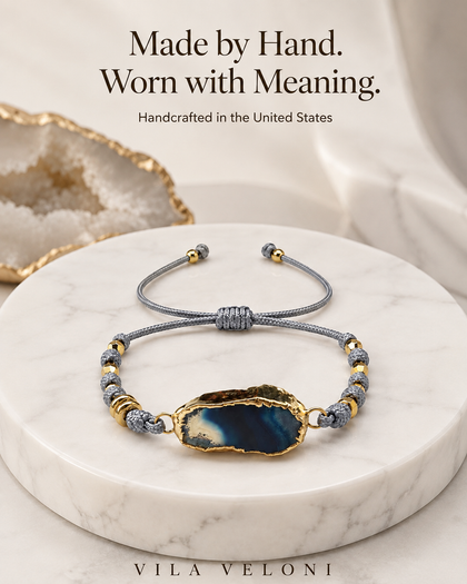 Azura Adjustable Bracelet with Natural Stone