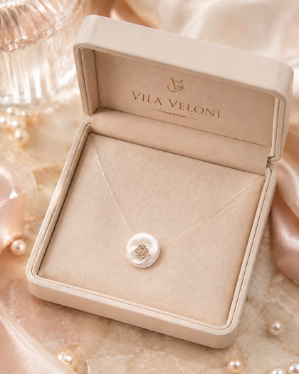 Divine Protection Necklace - Pearl & Hamsa Hand