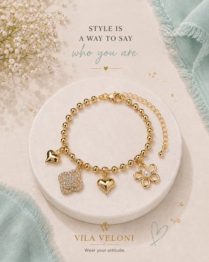Garden of Love Charm Bracelet