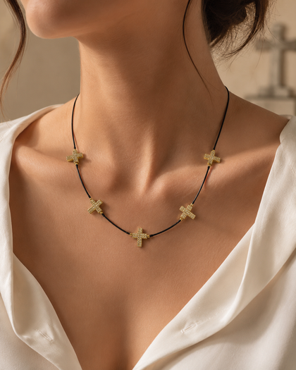 Walk by Faith Gold Cross Necklace