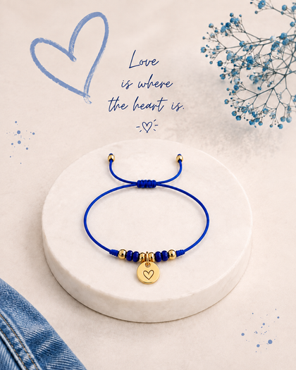 Blue Heartbeat Bracelet