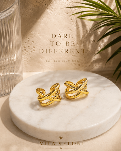 Nexus Intertwined Earcuff - Brass