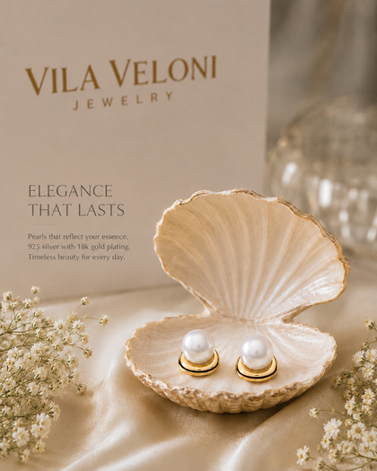 Golden Pearl Elegance Earrings