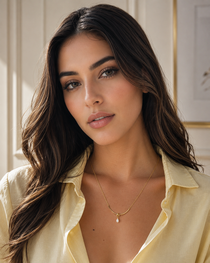 Pearl Knot – Necklace – 925 Sterling Silver with 18K Gold Plating