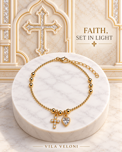 Bond of Faith – Charm Bracelet – Brass with 18K Gold Plating