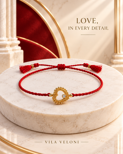 Crimson Heartbeat – Bracelet – 925 Sterling Silver