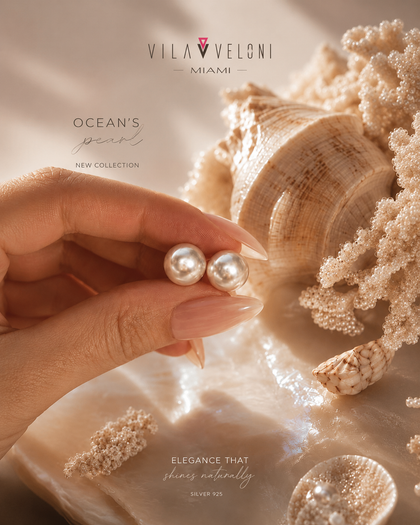 18k Gold-Plated and 925 Silver Pearl Earrings