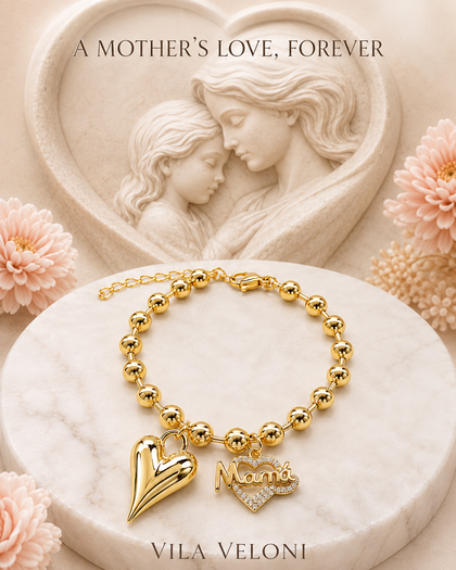 Bracelet - Heart & Lobster, Adjustable