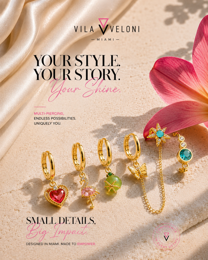 Flamingo, Heart, Butterfly, and Star Earring Set-18k gold plating