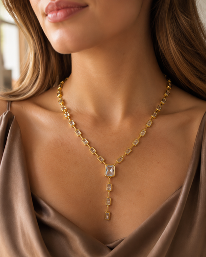 White Cubic Zirconia Necklace