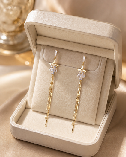 Starlight Cascade – Earrings – 925 Sterling Silver