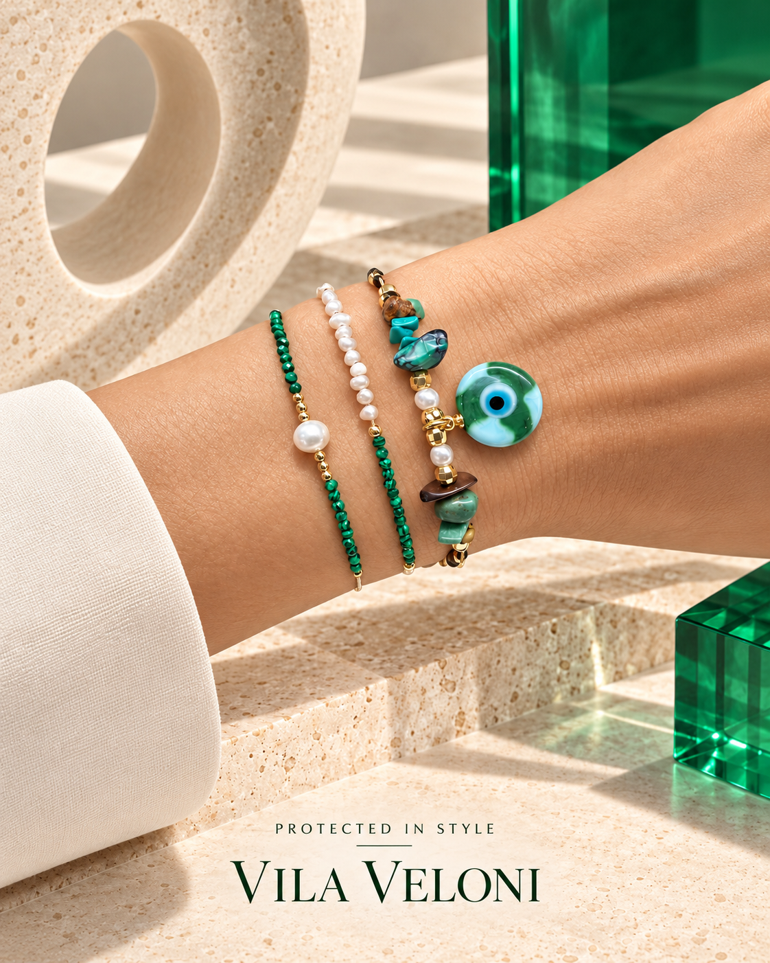 Combínalas · Emerald Essence – Protection, Pearls, and Energy