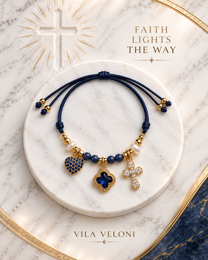 Blue Faith Bracelet – Brass
