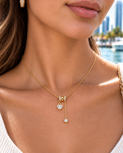 Necklace - Heart, 18k Gold-Plated Sterling Silver