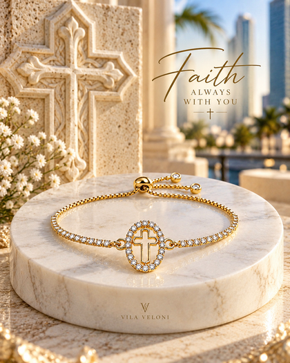Light of Faith Adjustable Bracelet - Brass