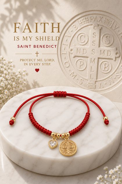 Saint Benedict Bracelet - Shield of Faith, Adjustable