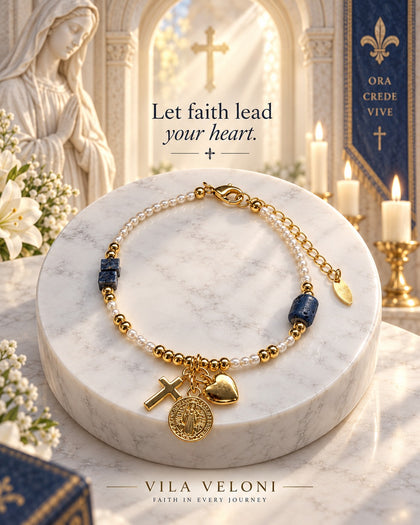 Blue Haven Bracelet – Brass