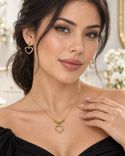 Heartbeat of Light Necklace & Earrings Set