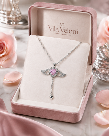 Winged Love Necklace - 925 Sterling Silver
