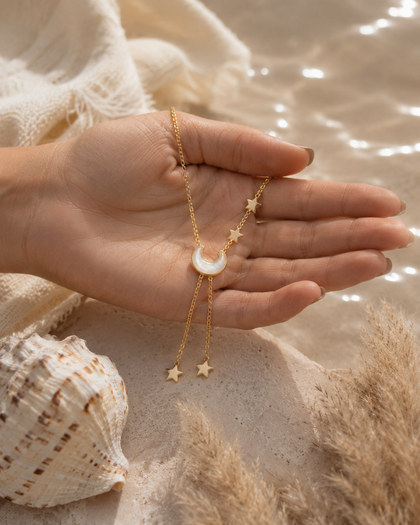 Lunar Eclipse – Necklace – 925 Sterling Silver with 18K Gold Plating