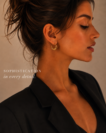 Golden Sculpture Earrings