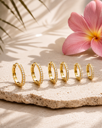 Aurevia Multi Hoop Earrings - Brass