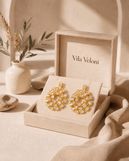 Oria Spiral Earrings - Brass