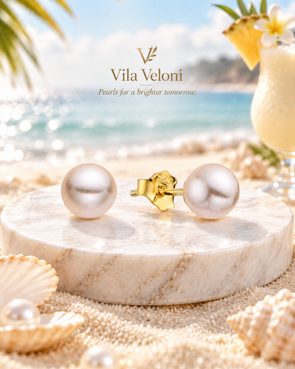 Pearl Coast – Pearl Stud Earrings – 925 Sterling Silver