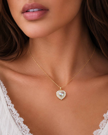 Necklace - Heart, 18k Gold-Plated Sterling Silver